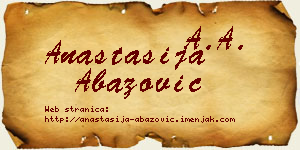 Anastasija Abazović vizit kartica